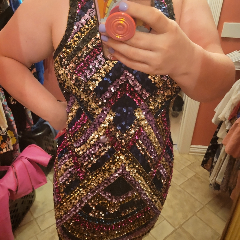 Aidan Mattox Beaded Cocktail Dress - Picture 3 of 5